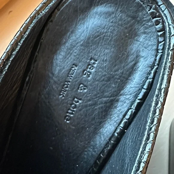 Rag & Bone Santiago Black Croc Embossed Wedge Mule Size 36.5 6.5 - Picture 4 of 8